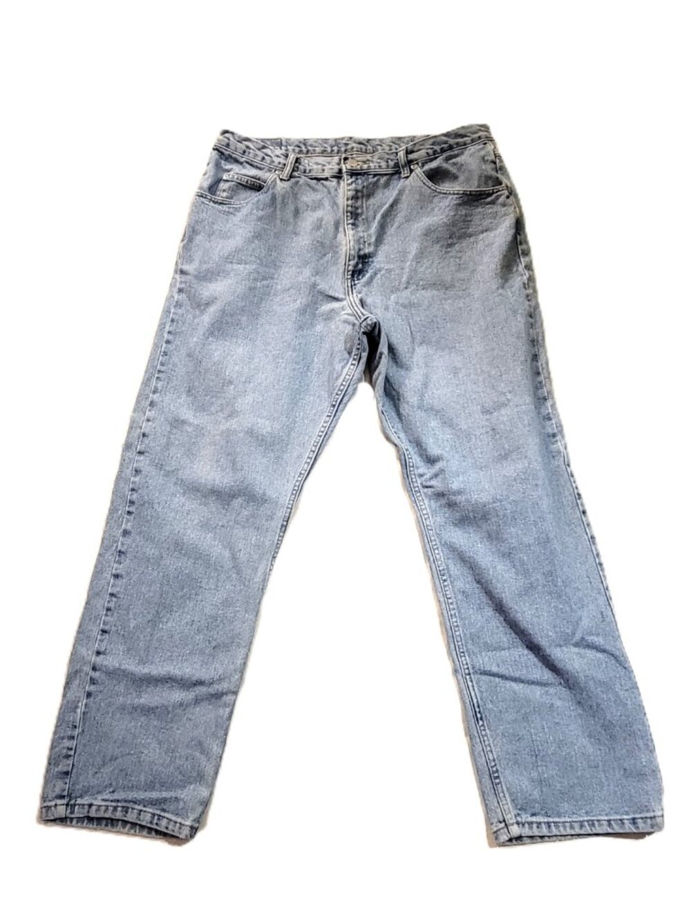 Wrangler Premium Quality Authentic Jeans Mens 35x29.5 Light Wash 100% Cotton